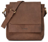 Leabags Washington Umhängetasche aus echtem Büffel-Leder im Vintage Look - LEABAGS