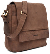 Leabags Washington Umhängetasche aus echtem Büffel-Leder im Vintage Look - LEABAGS