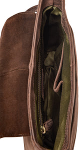 Leabags Washington Umhängetasche aus echtem Büffel-Leder im Vintage Look - LEABAGS