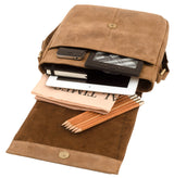 Leabags Washington Umhängetasche aus echtem Büffel-Leder im Vintage Look - LEABAGS