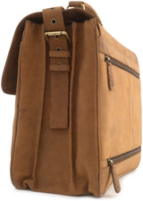 Leabags Orlando Aktentasche aus echtem Büffel-Leder im Vintage Look - LEABAGS