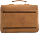 Leabags Orlando Aktentasche aus echtem Büffel-Leder im Vintage Look - LEABAGS
