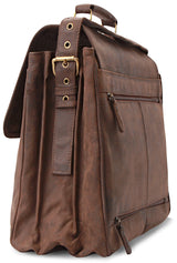 Leabags Orlando Aktentasche aus echtem Büffel-Leder im Vintage Look - LEABAGS