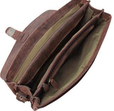 Leabags Orlando Aktentasche aus echtem Büffel-Leder im Vintage Look - LEABAGS