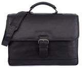 Leabags Orlando Aktentasche aus echtem Büffel-Leder im Vintage Look - LEABAGS