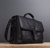 Leabags Orlando Aktentasche aus echtem Büffel-Leder im Vintage Look - LEABAGS