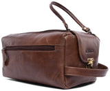 LEABAGS Palm Bay Kulturbeutel aus echtem Büffel-Leder im Vintage Look - LEABAGS