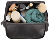 Leabags Palm Beach Kulturbeutel aus echtem Büffel-Leder im Vintage Look - LEABAGS