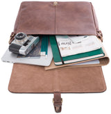 Leabags Glendale Umhängetasche aus echtem Büffel-Leder im Vintage Look - LEABAGS