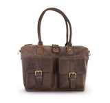 Leabags San Diego Shopper aus echtem Büffel-Leder im Vintage Look