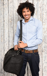 Leabags Sydney Reisetasche aus echtem Büffel-Leder im Vintage Look - LEABAGS