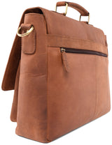 Leabags Rimini Schultertasche aus echtem Büffel-Leder im Vintage Look - LEABAGS