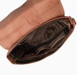 Leabags Rimini Schultertasche aus echtem Büffel-Leder im Vintage Look - LEABAGS