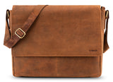 Leabags Acapulco Umhängetasche Aktentasche Laptoptasche 15 Zoll aus echtem Leder im Vintage Look - LEABAGS