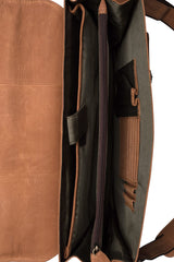 Leabags Uppsala Aktentasche aus echtem Büffel-Leder im Vintage Look - LEABAGS