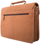 Leabags Uppsala Aktentasche aus echtem Büffel-Leder im Vintage Look - LEABAGS