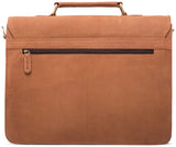 Leabags Uppsala Aktentasche aus echtem Büffel-Leder im Vintage Look - LEABAGS