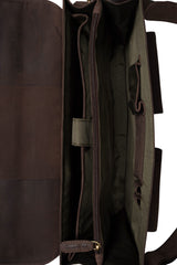 Leabags Uppsala Aktentasche aus echtem Büffel-Leder im Vintage Look - LEABAGS