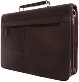 Leabags Uppsala Aktentasche aus echtem Büffel-Leder im Vintage Look - LEABAGS