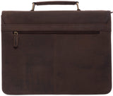 Leabags Uppsala Aktentasche aus echtem Büffel-Leder im Vintage Look - LEABAGS