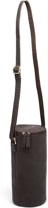 Leabags Tomba Zylindertasche aus echtem Büffel-Leder im Vintage Look