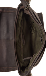 Leabags Birmingham Umhängetasche Schultertasche Laptoptasche aus echtem Leder im Vintage Look - LEABAGS