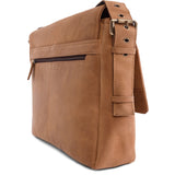 Leabags Birmingham Umhängetasche Schultertasche Laptoptasche aus echtem Leder im Vintage Look - LEABAGS