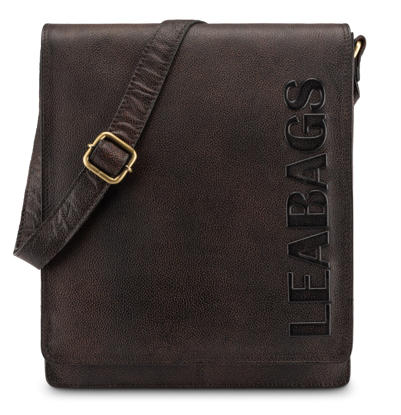 Leabags London Leder-Umhängetasche I Laptoptasche bis 13 Zoll - LEABAGS