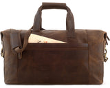 Leabags Dubai Reisetasche Handgepäcktasche Sporttasche aus echtem Leder im Vintage Look - LEABAGS