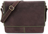 Leabags Oxford Umhängetasche Laptoptasche 15 Zoll aus Leder im Vintage Look - LEABAGS