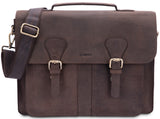 Leabags Scottdale Aktentasche 15 Zoll Laptoptasche aus echtem Leder im Vintage Look - LEABAGS