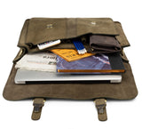 Leabags Scottdale Aktentasche 15 Zoll Laptoptasche aus echtem Leder im Vintage Look - LEABAGS