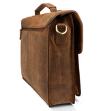 Leabags Scottdale Aktentasche 15 Zoll Laptoptasche aus echtem Leder im Vintage Look - LEABAGS