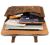 Leabags Scottdale Aktentasche 15 Zoll Laptoptasche aus echtem Leder im Vintage Look - LEABAGS