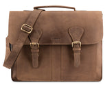 Leabags Scottdale Aktentasche 15 Zoll Laptoptasche aus echtem Leder im Vintage Look - LEABAGS