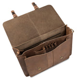 Leabags Scottdale Aktentasche 15 Zoll Laptoptasche aus echtem Leder im Vintage Look - LEABAGS