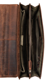 Leabags Gainsville Aktentasche Laptoptasche 15 Zoll Ledertasche im Vintage Look - LEABAGS