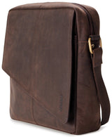 Leabags Barcelona Umhängetasche aus echtem Büffel-Leder im Vintage Look - LEABAGS