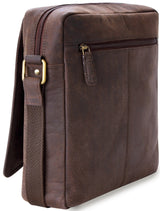 Leabags Barcelona Umhängetasche aus echtem Büffel-Leder im Vintage Look - LEABAGS