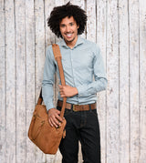 Leabags Istanbul Aktentasche Laptoptasche 15 Zoll aus echtem Leder im Vintage Look - LEABAGS