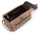 LEABAGS Palm Bay Kulturbeutel aus echtem Büffel-Leder im Vintage Look - LEABAGS