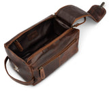 LEABAGS Palm Bay Kulturbeutel aus echtem Büffel-Leder im Vintage Look - LEABAGS