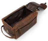 LEABAGS Palm Bay Kulturbeutel aus echtem Büffel-Leder im Vintage Look - LEABAGS