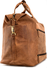 Leabags Santa Cruz Reisetasche aus echtem Büffel-Leder im Vintage Look - LEABAGS