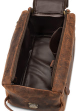 LEABAGS Palm Bay Kulturbeutel aus echtem Büffel-Leder im Vintage Look - LEABAGS