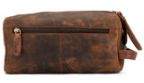 LEABAGS Palm Bay Kulturbeutel aus echtem Büffel-Leder im Vintage Look - LEABAGS