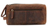 LEABAGS Palm Bay Kulturbeutel aus echtem Büffel-Leder im Vintage Look - LEABAGS