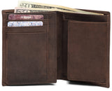 Leabags Indianapolis Geldbeutel aus echtem Büffel-Leder im Vintage Look - LEABAGS