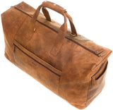 Leabags Sydney Reisetasche aus echtem Büffel-Leder im Vintage Look - LEABAGS