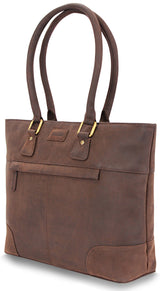 Leabags Athens Shopper aus echtem Büffel-Leder im Vintage Look